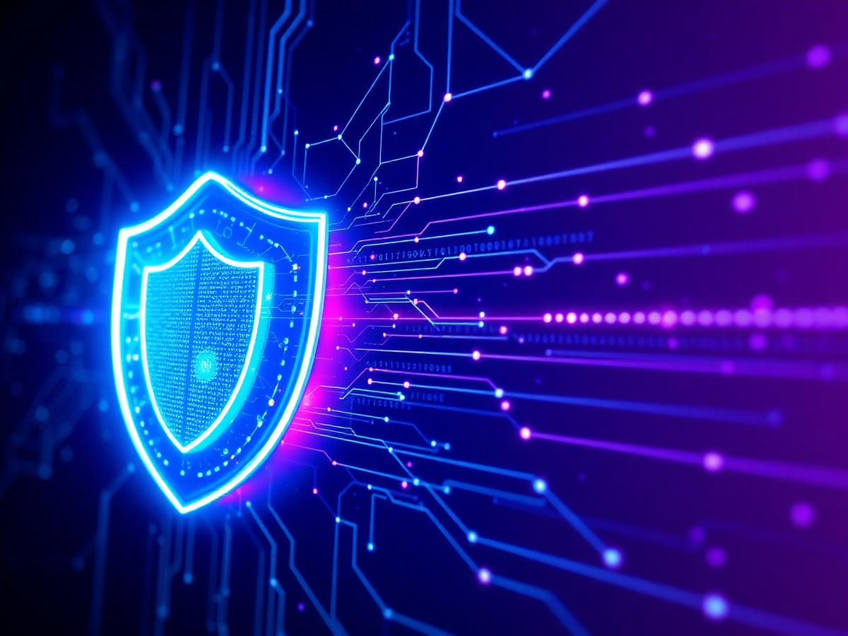 Cybersecurity shield visualization